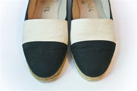 chanel espadrilles creamblack
